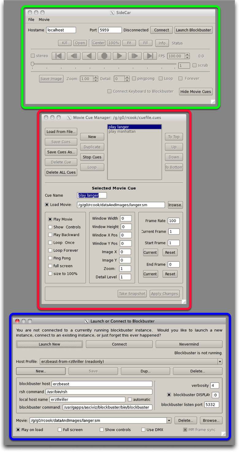 Sidecar GUI elements